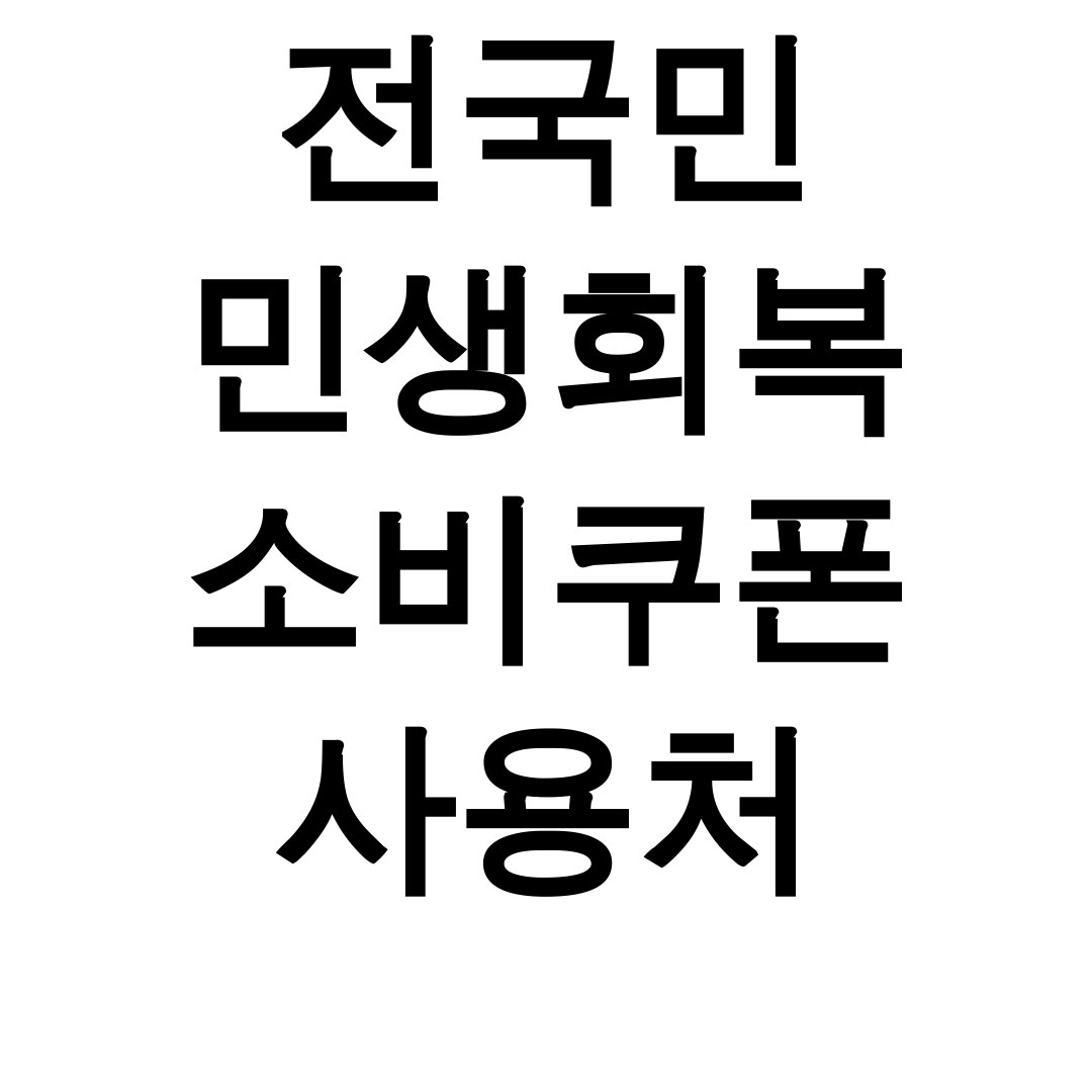 전국민 민생회복 소비쿠폰 사용처 신청부터 체크카드 등록까지 총정리 후기!