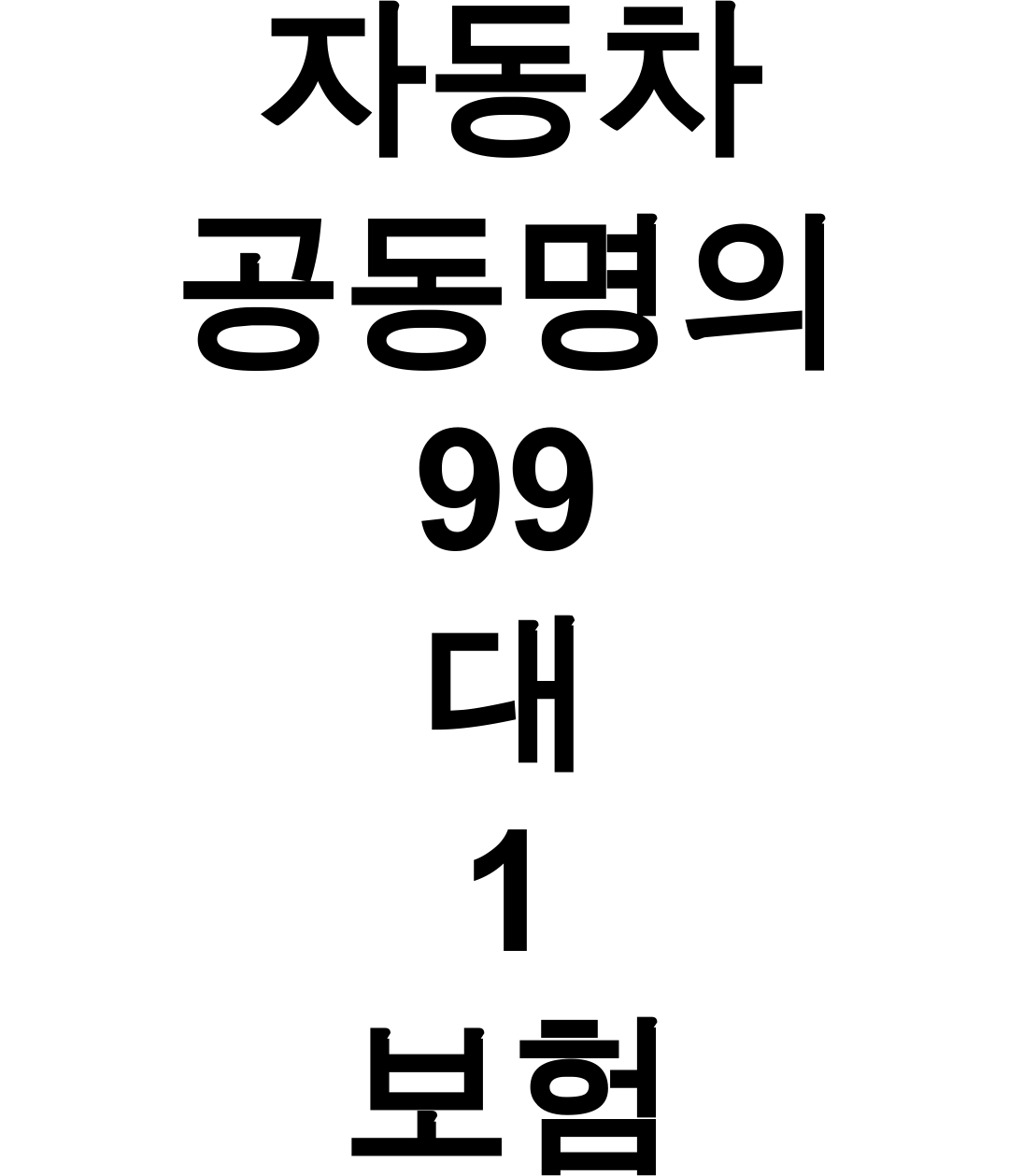 자동차 공동명의 99 대 1 보험