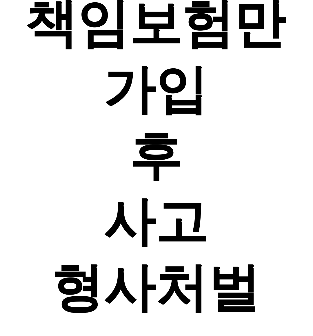 책임보험만 가입 후 사고 형사처벌